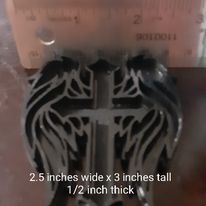 Load image into Gallery viewer, Cross and Wing Compartment Mold made w/crystal clear platinum silicone