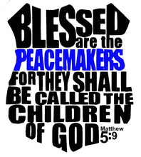 Load image into Gallery viewer, Blessed are the Peacemakers Shield Mold 2.5x2.5 Made w/Crystal Clear Platinum Silicone