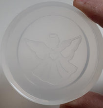 Load image into Gallery viewer, Etched 2" Angel Mold Made w/Platinum Translucent Silicone (perfect for phone grips)