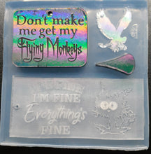 Load image into Gallery viewer, Holographic Mold Don't Make me Get my Flying Monkeys and I'm Fine (please read entire description)