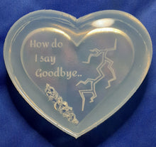 Load image into Gallery viewer, Holographic Mold Etched Memorial Heart with Crystals Made w/Crystal Clear Platinum Silicone (please read description)