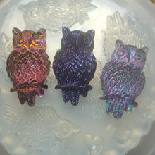 Load image into Gallery viewer, 5 Cavity Owl Crystal Clear Platinum Silicone Mold