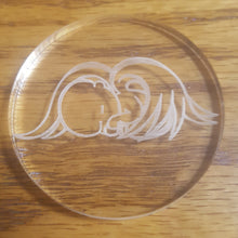 Load image into Gallery viewer, Etched Babies in Angel Wings & Angel Holding Baby Crystal Clear Platinum Silicone Mold