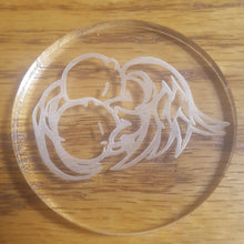 Load image into Gallery viewer, Etched Babies in Angel Wings & Angel Holding Baby Crystal Clear Platinum Silicone Mold