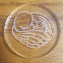 Load image into Gallery viewer, Etched Babies in Angel Wings & Angel Holding Baby Crystal Clear Platinum Silicone Mold