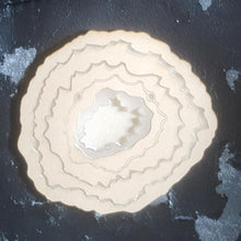 Load image into Gallery viewer, One of a kind Etched Geode Tray and one Coaster Mold Made w/Mold Star Slow 15 Platinum Silicone