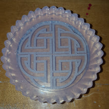 Load image into Gallery viewer, Your Choice of Etched Celtic Square or Circle Crystal Clear Silicone Mold