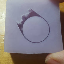 Load image into Gallery viewer, Broken Ring Mold made with Crystal Clear Platinum Silicone