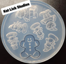 Load image into Gallery viewer, Christmas Snowmen & Elves and Gingerbread Shaker Mold Made w/Crystal Clear Platinum Silicone Mold