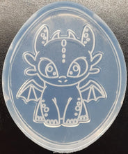 Load image into Gallery viewer, Etched Little Dragon Mold Made with Crystal Clear Platinum Silicone