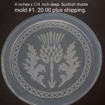 Scottish Thistle Mold made w/Crystal Clear Silicone