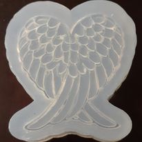 Heart Shaped Wings Compartment Mold made w/Crystal Clear Platinum Silicone