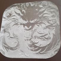 3D Illusion Dragon Mold Made w/Crystal Clear Platinum Silicone