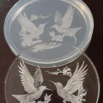 3D Illusion Hummingbird Mold made w/Crystal Clear Platinum Silicone