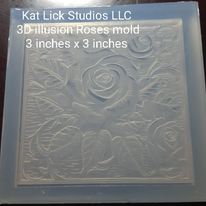3D Illusion Roses Mold made w/Crystal Clear Platinum Silicone