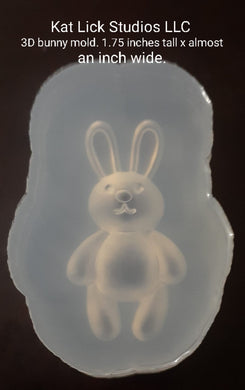 3D Bunny Mold made w/crystal clear silicone