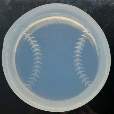 Baseball Coaster Mold Made w/ Crystal Clear Platinum Silicone