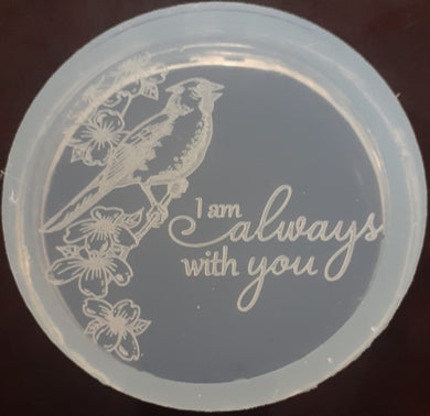 Deep Cardinal Coaster Crystal Clear Silicone
