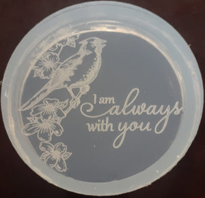 Deep Cardinal Coaster Crystal Clear Silicone