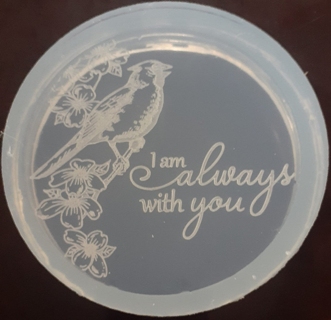 Deep Cardinal Coaster Crystal Clear Silicone