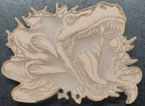 Etched Dino #5 Made w/Crystal Clear Platinum Silicone