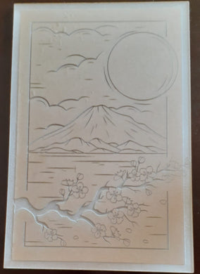 Etched Panel Mold made using Translucent Silicone  approx.10 inches tall x 6 3/4 inches wide