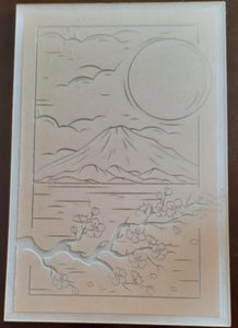 Etched Panel Mold made using Translucent Silicone  approx.10 inches tall x 6 3/4 inches wide