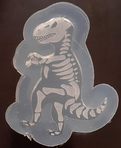 Etched Dino #7 Made w/Crystal Clear Platinum Silicone
