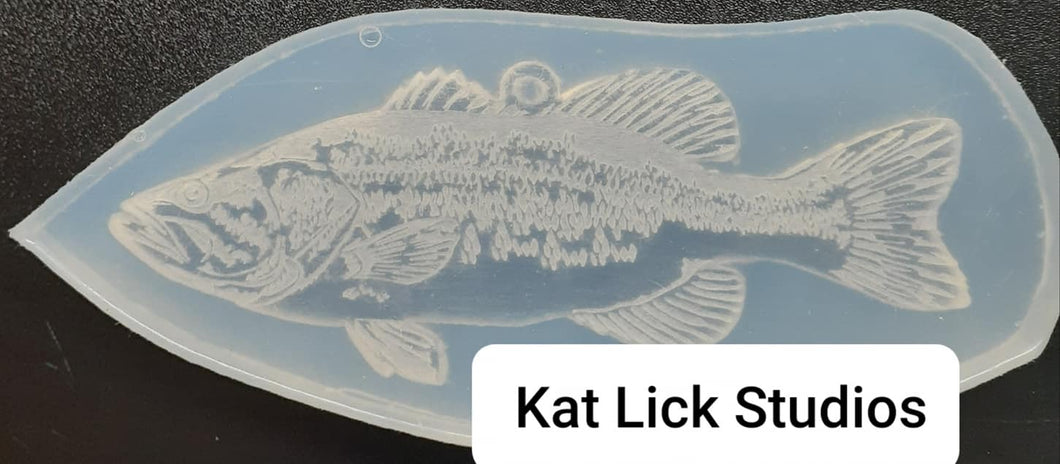 Etched Bass Mold Made w/Translucent Platinum Silicone