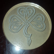 Load image into Gallery viewer, Celtic Clover Mold Made w/Crystal Clear Platinum Silicone