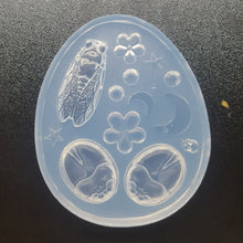 Load image into Gallery viewer, Scarabs and Cicada Mold made with Crystal Clear Platinum Silicone
