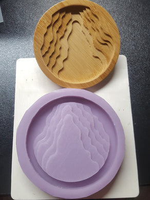 Copy of a Wooden Coaster Mold Made w/Crystal Clear Platinum Silicone