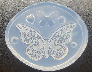 Etched Butterfly Made with Crystal Clear Platinum Silicone Mold