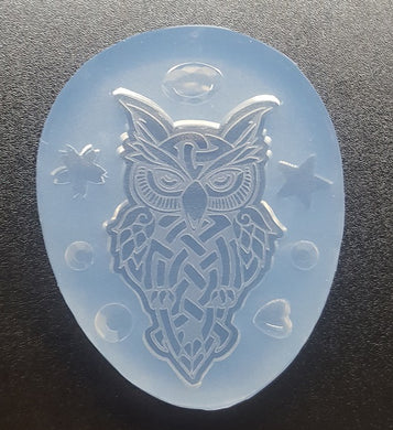 Etched Celtic Owl Mold made w/Crystal Clear Platinum Silicone