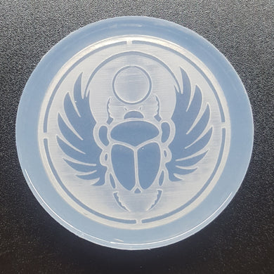 Etched Flying Scarab Mold made with Crystal Clear Platinum Silicone