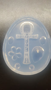 Etched Ankh Mold made with Crystal Clear Platinum Silicone