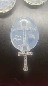 Etched Ankh Mold made with Crystal Clear Platinum Silicone
