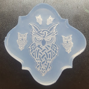 Etched Celtic Owls Mold made with Crystal Clear Platinum Silicone