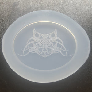 Etched Celtic Cat Mold made with Crystal Clear Platinum Silicone