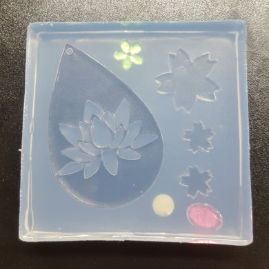 Lotus Flower in a Teardrop Mold made with Crystal Clear Platinum Silicone