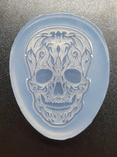 Load image into Gallery viewer, Etched Skull Mold made with Crystal Clear Platinum Silicone