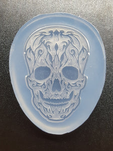 Etched Skull Mold made with Crystal Clear Platinum Silicone