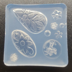 Exclusive Caved One of a Kind Gemstones Mold made with Crystal Clear Platinum Silicone
