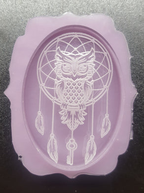 Etched Dreamcatcher Owl Mold Made with Crystal Clear Platinum Silicone