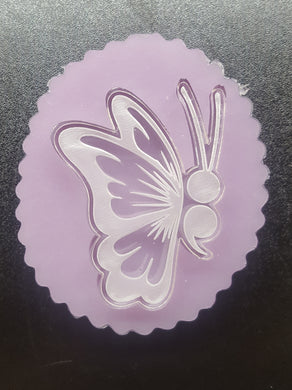 Etched Mental Health Awareness Butterfly Made with Crystal Clear Platinum Silicone #1