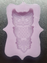 Load image into Gallery viewer, Etched Happy Owl Mold Made with Crystal Clear Platinum Silicone