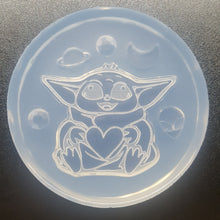 Load image into Gallery viewer, Etched Little Green Baby Alien (1/8 Thick) Mold Made with Crystal Clear Platinum Silicone