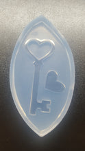 Load image into Gallery viewer, Key With Heart Mold Made with Crystal Clear Platinum Silicone