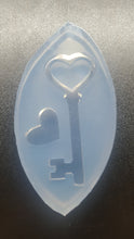 Load image into Gallery viewer, Key With Heart Mold Made with Crystal Clear Platinum Silicone