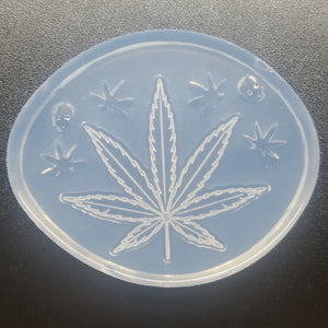 Etched Pot Leaf Mold Made with Crystal Clear Platinum Silicone
